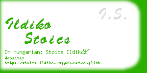 ildiko stoics business card